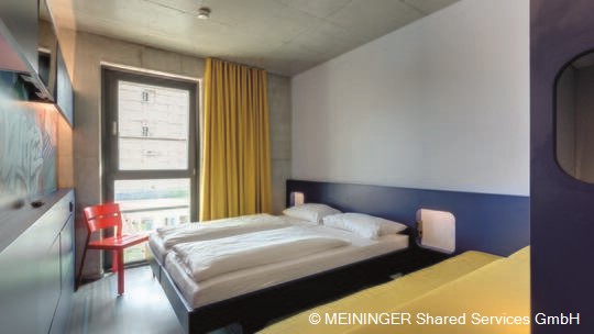 3 Klassenfahrt Berlin MEININGERHotelBerlinEastSideGallery Doppelzimmer