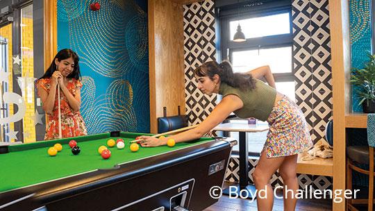 4 Klassenfahrt Galway und Dublin Snoozles Hostel Galway Billard