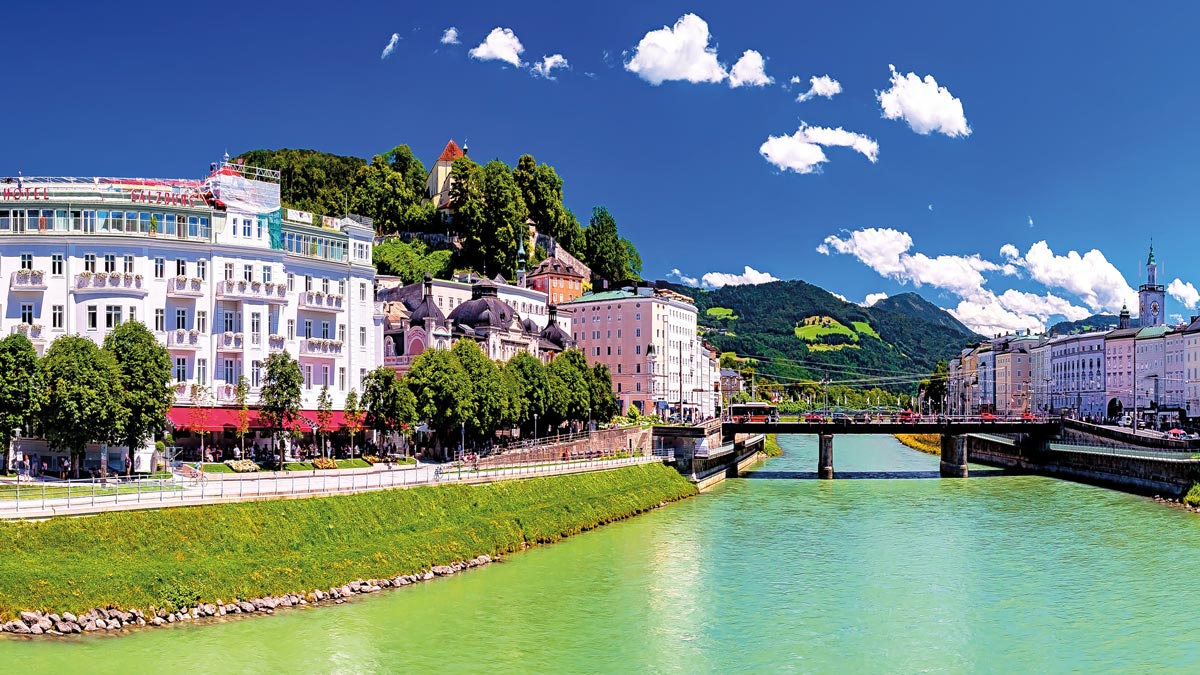 Stadtansicht mit Blick auf das Schloss