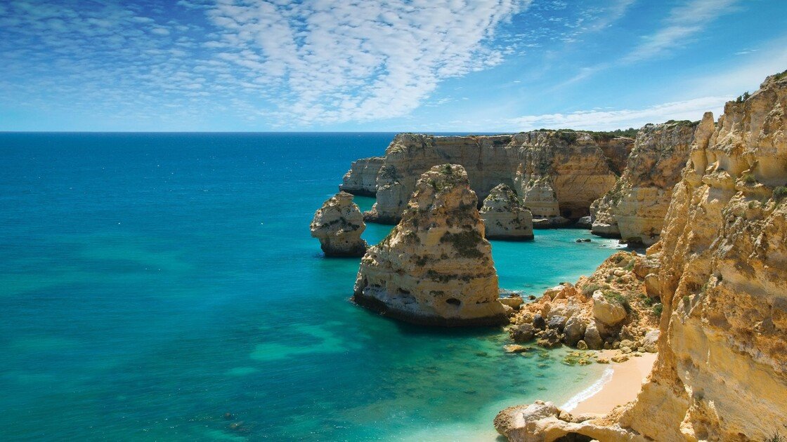 Küste in Portugal Landschaft Marinha Cove