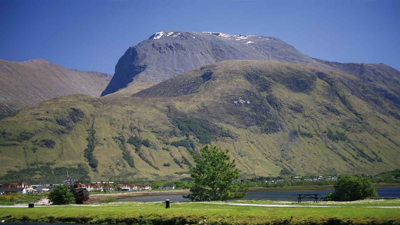 Blick auf den Ben Nevis in Schottland