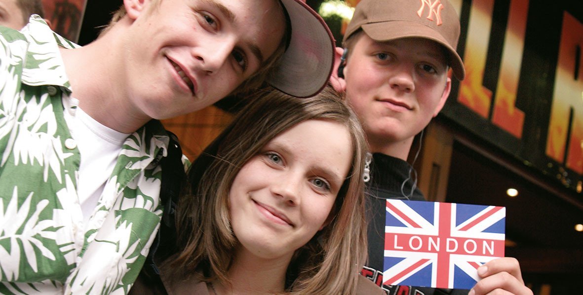 Schülergruppe in London