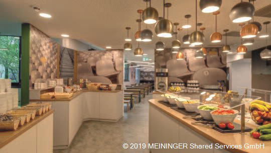 3 Klassenfahrt München MEININGERHotelMünchenOlympiapark Frühstücksraum