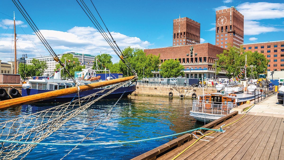 Hafen und Boote in Oslo