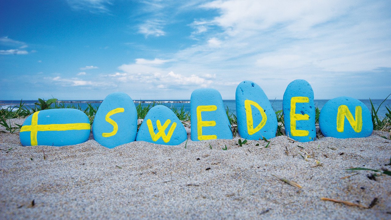 Gruppenreisen Schweden Schweden Zeichen Strand