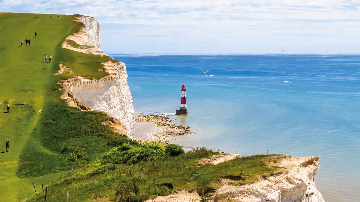 Beachy Head mit Leuchtturm in Eastbourne