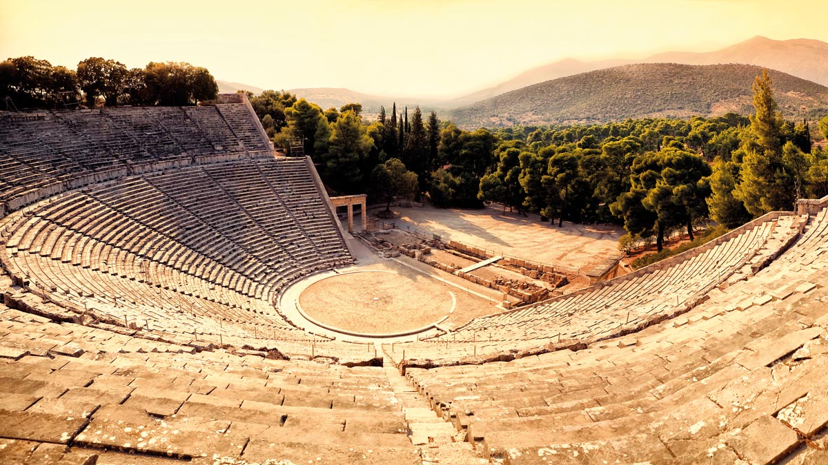 Blick auf das Amphitheater