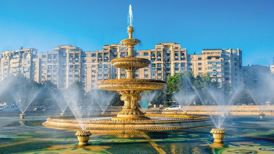 Bukarest Brunnen Innenstadt