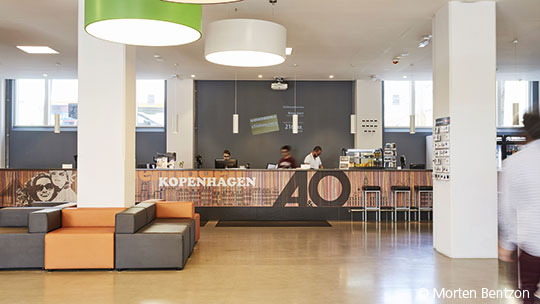 1 Klassenfahrt Kopenhagen a&o Kopenhagen Nørrebro Rezeption