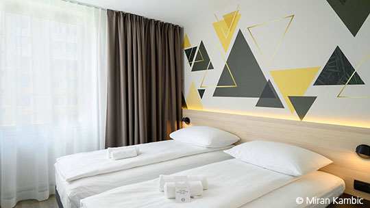 2 Klassenfahrt Ljubljana B&BHotelLjubljanaPark 2 Bettzimmer