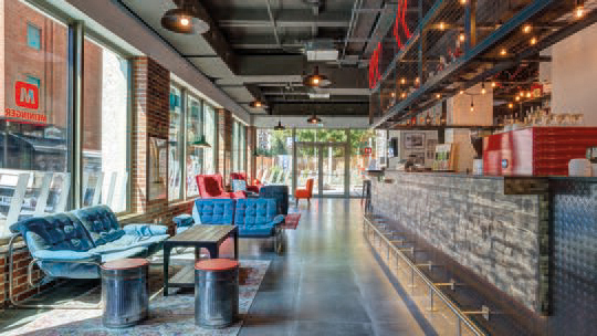 4 Klassenfahrt Mailand MEININGERHotelMilanoLambrate Aufenthaltsbereich