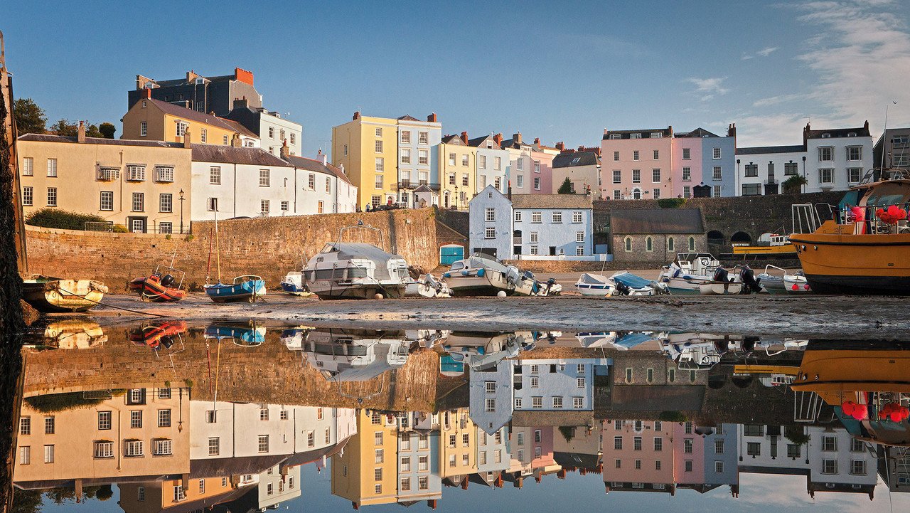 Hafen in Tenby, Wales