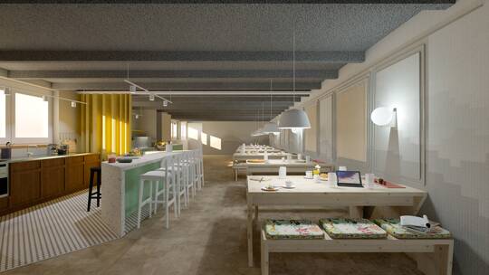 2 Klassenfahrt München MEININGERHotelMünchenZentrum Frühstücksraum