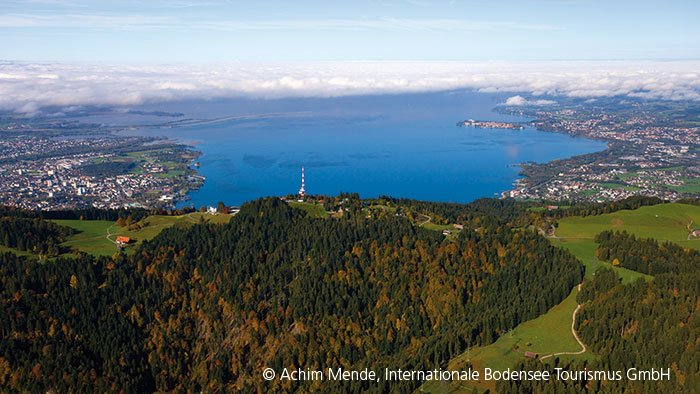 Blick auf den Bodensee aus der Vogelperspektive