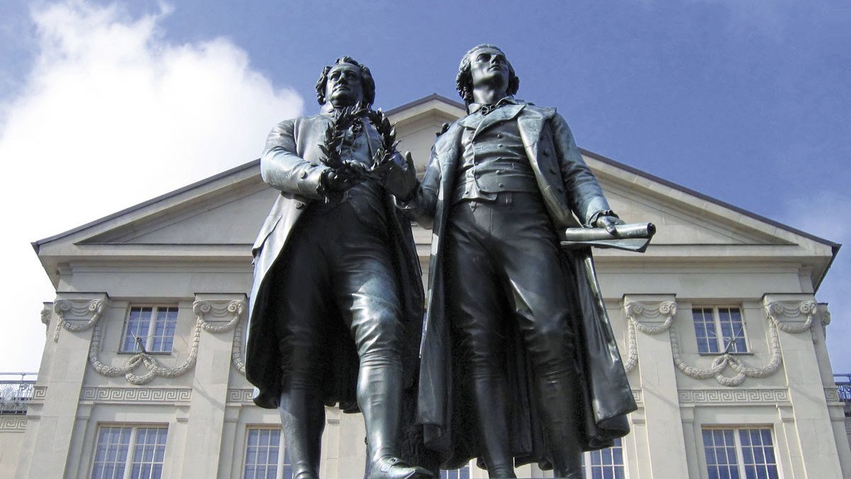 Goethe und Schiller Statue