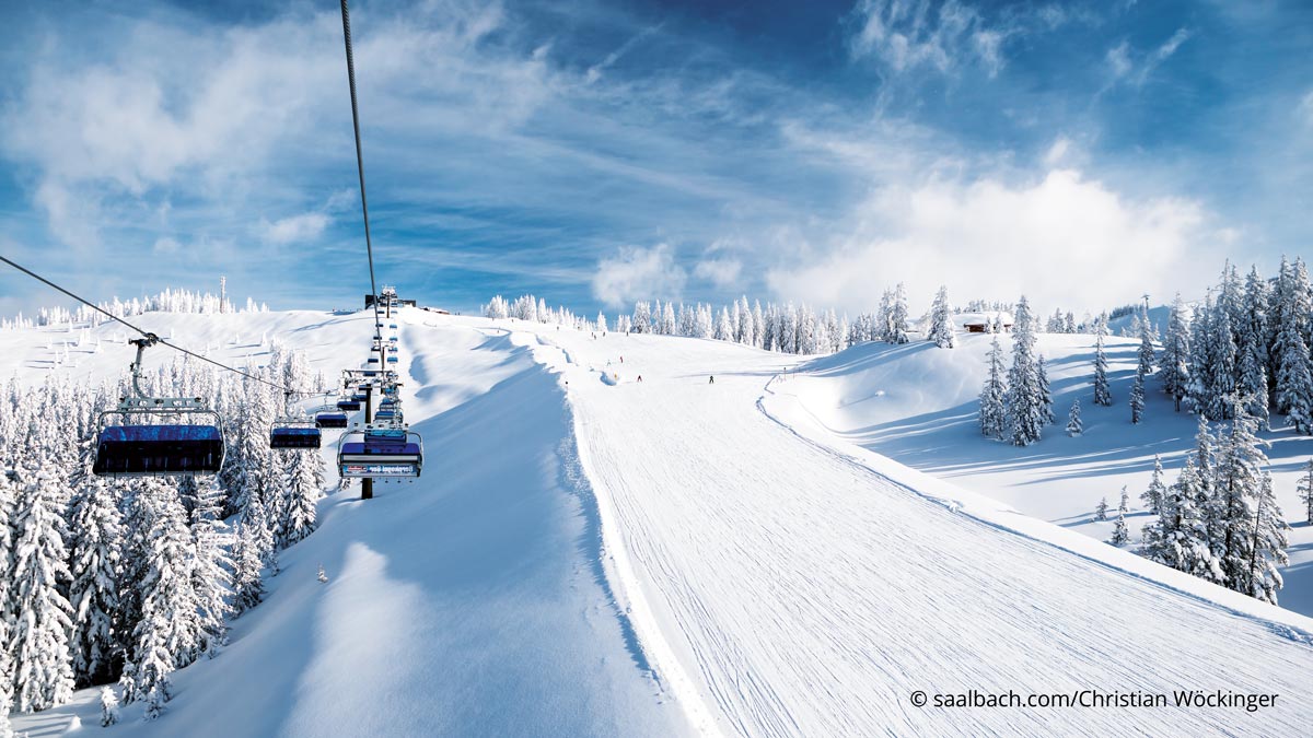 Blick auf die Skipiste