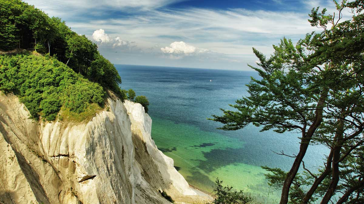 Klassenfahrt Rügen/Göhren Blick auf Kreidefelsen von Rügen