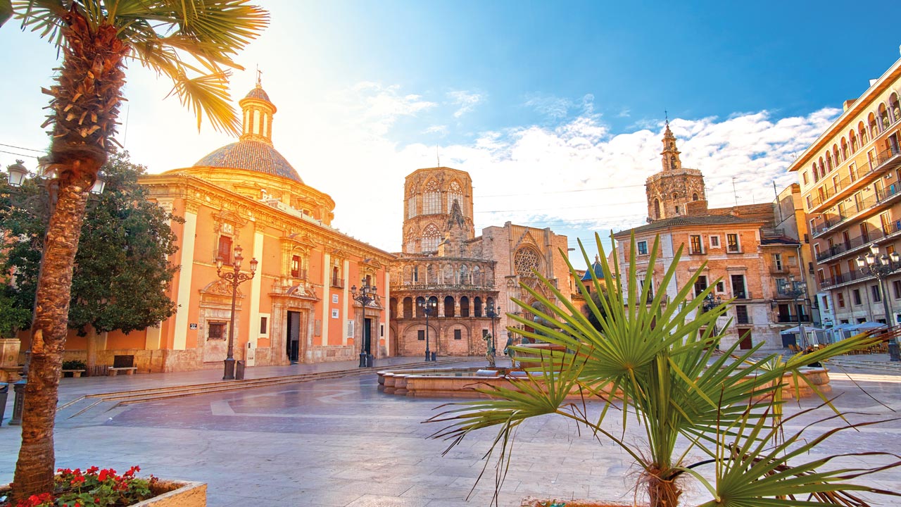 Valencia Innenstadt ohne Menschen