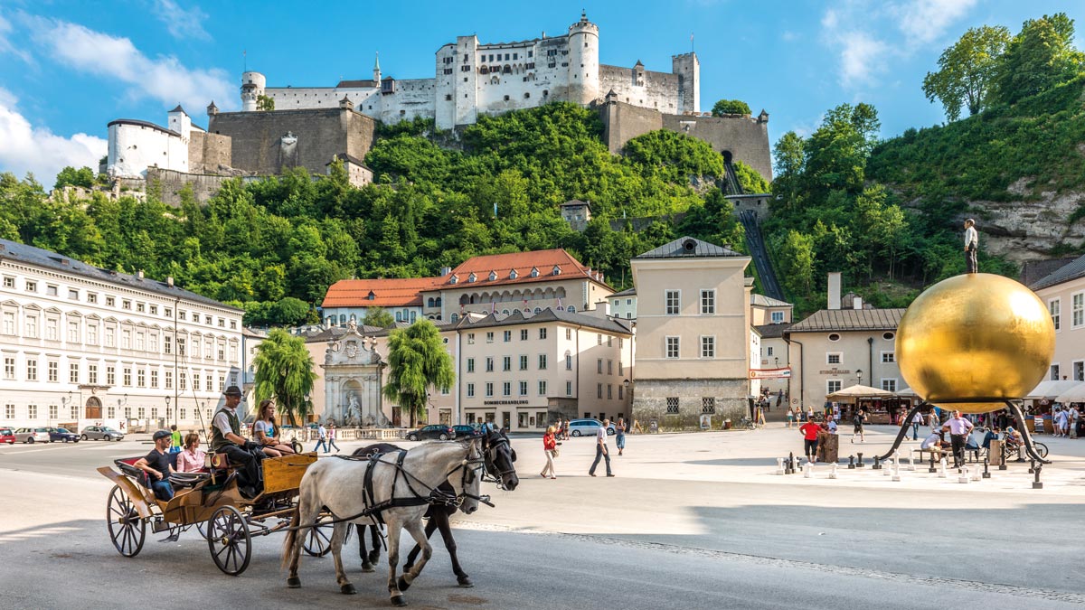 Stadtansicht mit Blick auf das Schloss