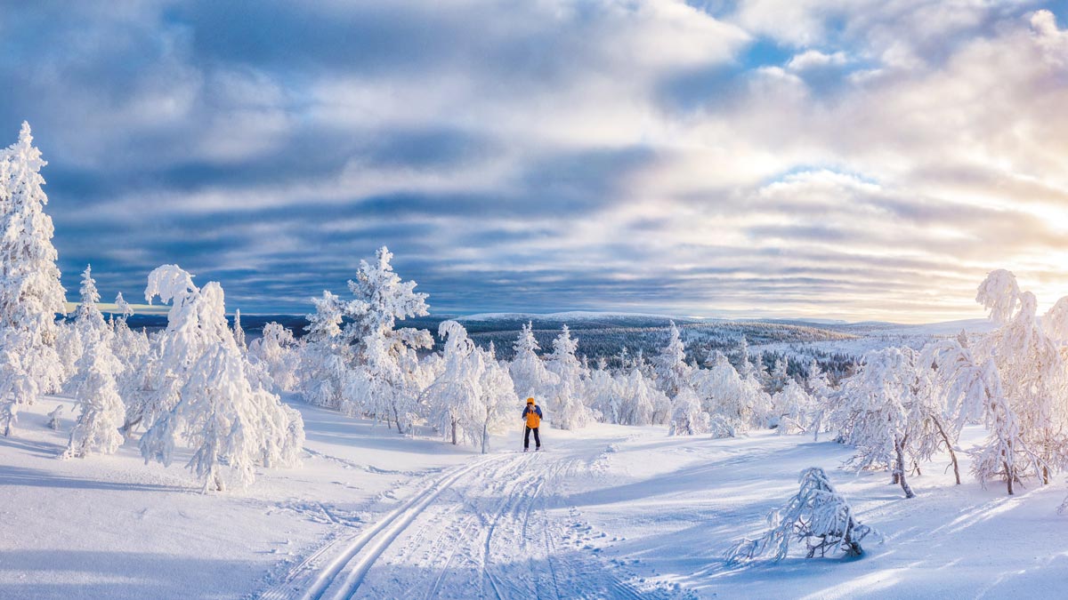 Schneelandschaft in Finnland