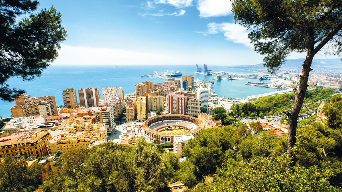 Ausblick auf das Meer von Malaga