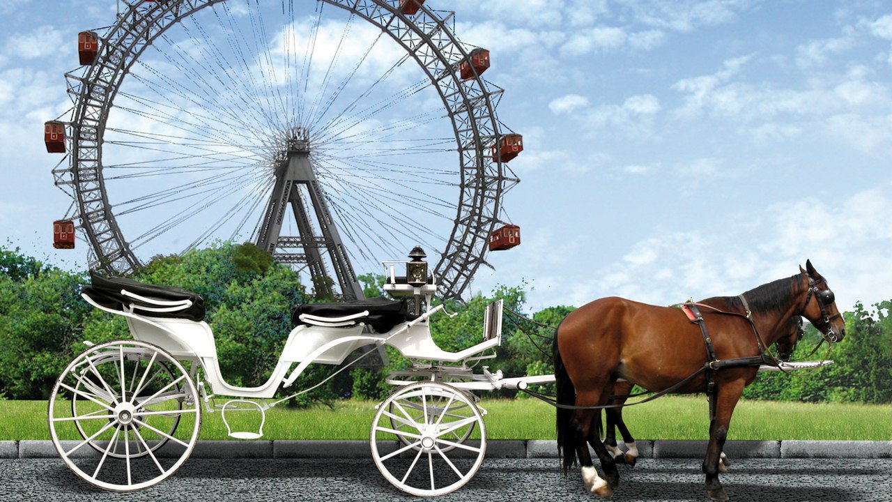 Klassenfahrten nach Österreich Fiakerl vor Riesenrad am Prater