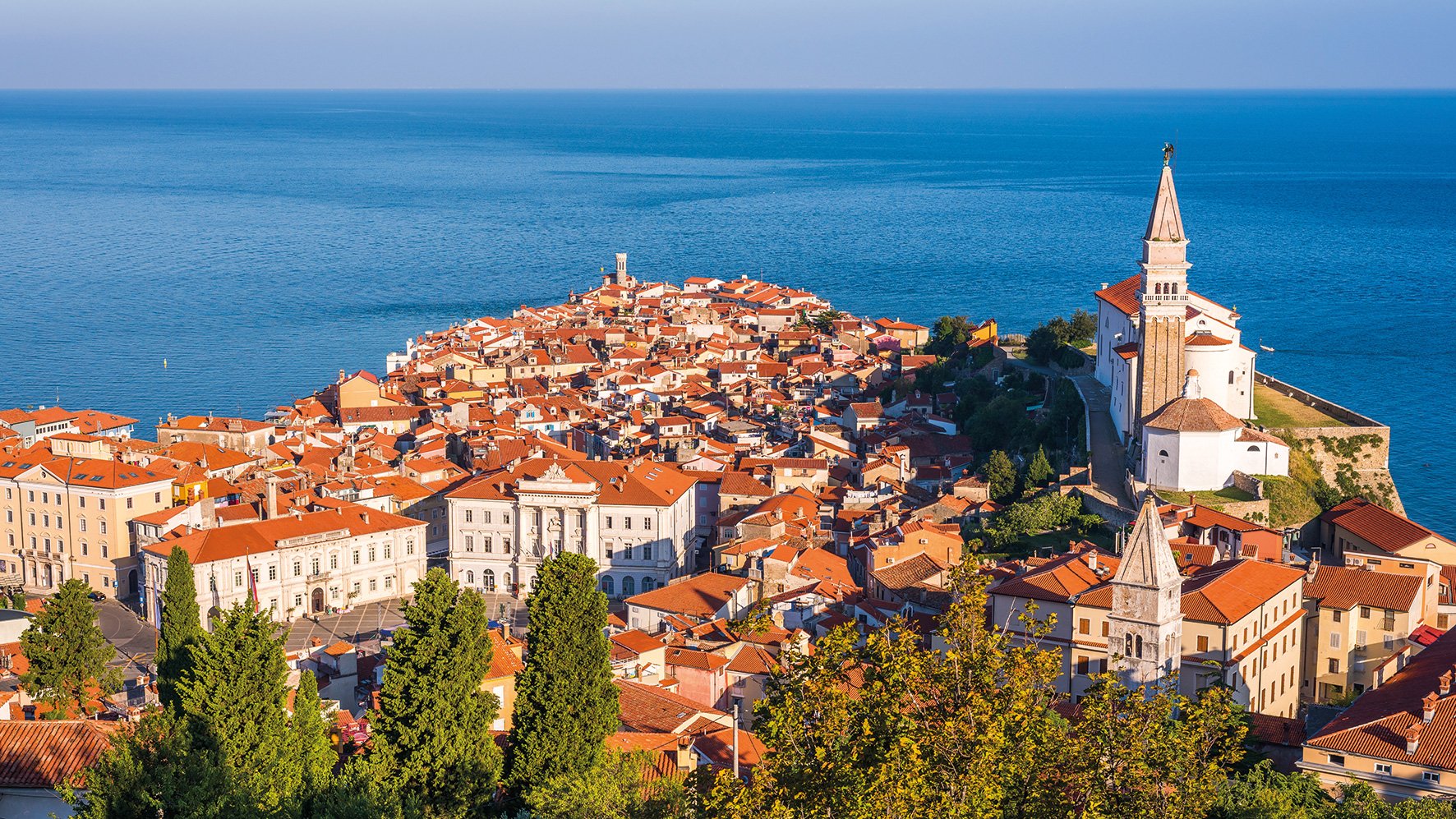 Hochschulexkursionen Slowenien Blick auf slowenische Stadt Porec