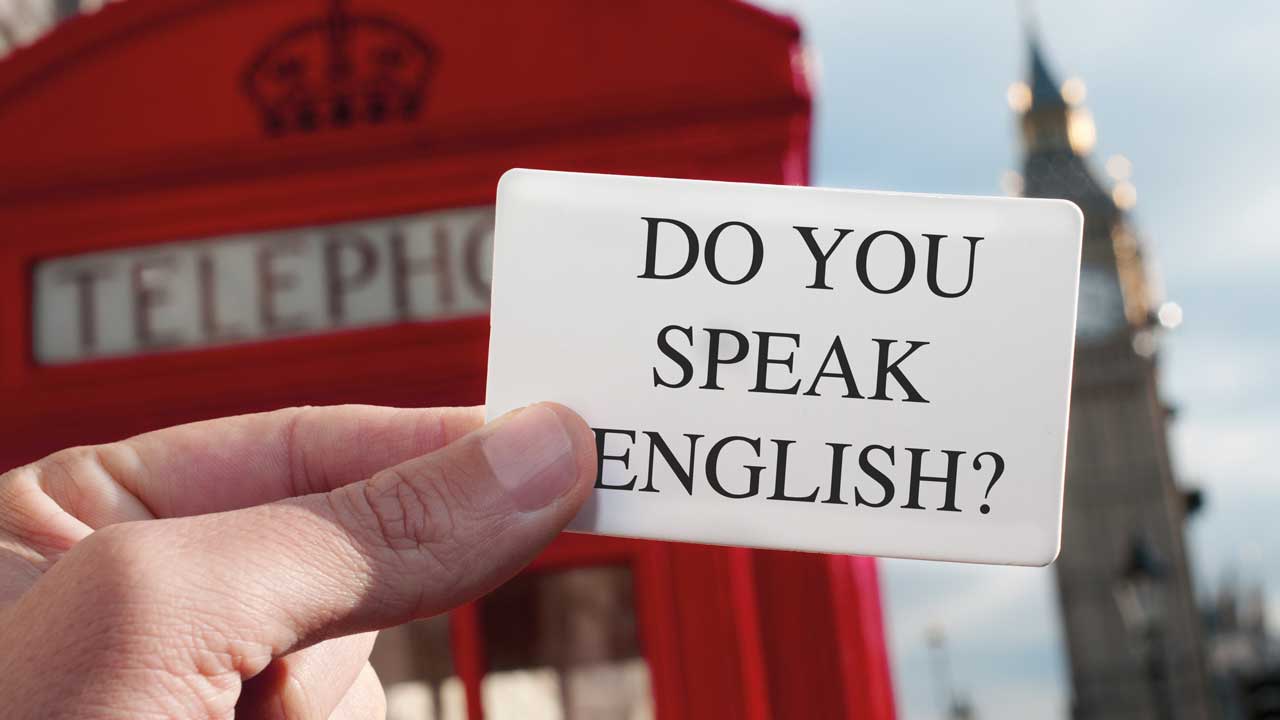 Zettel mit der Aufschrift "Do you speak English?"
