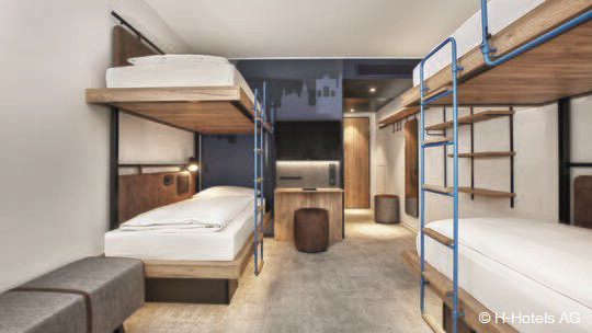 1 Klassenfahrt München H2HotelMünchenOlympiapark 4 Bettzimmer