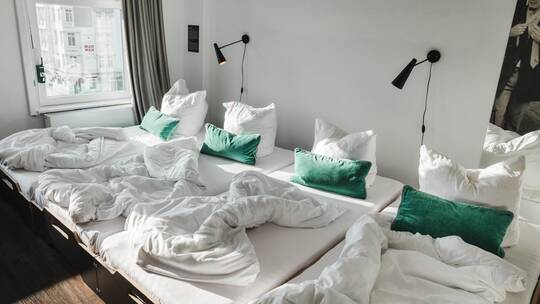 2 Klassenfahrt Hamburg PyjamaParkHotelundHostelReeperbahn 4 Bett Zimmer