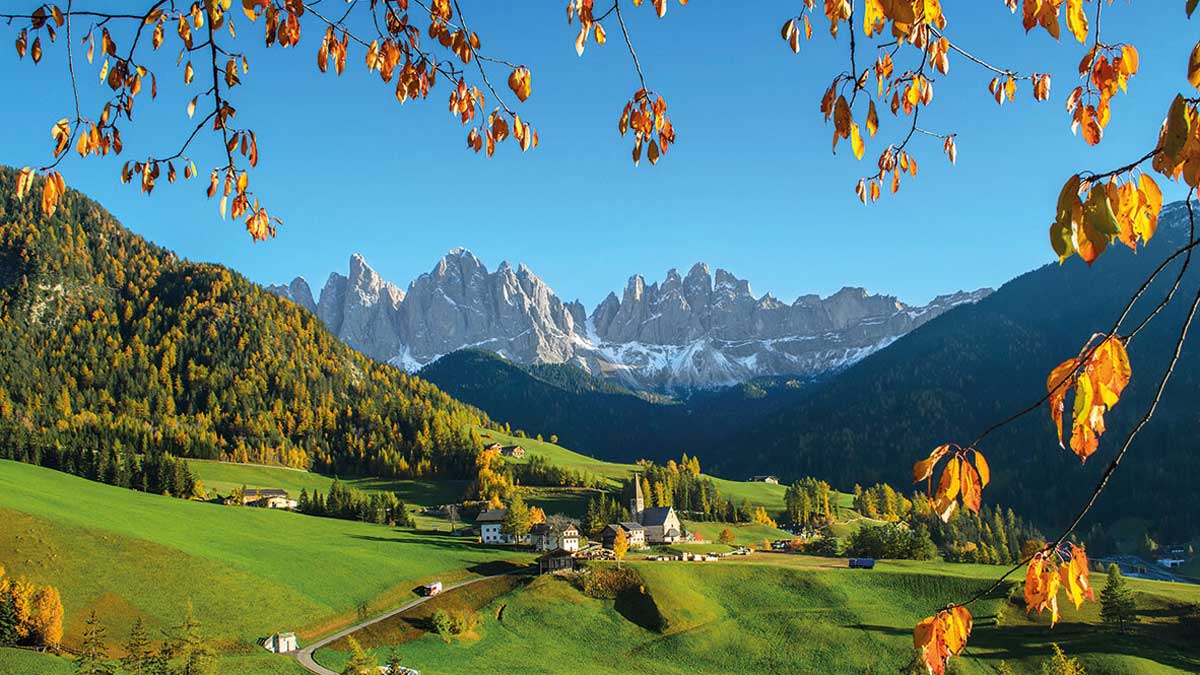 Südtirol mit Blick auf die Dolomiten