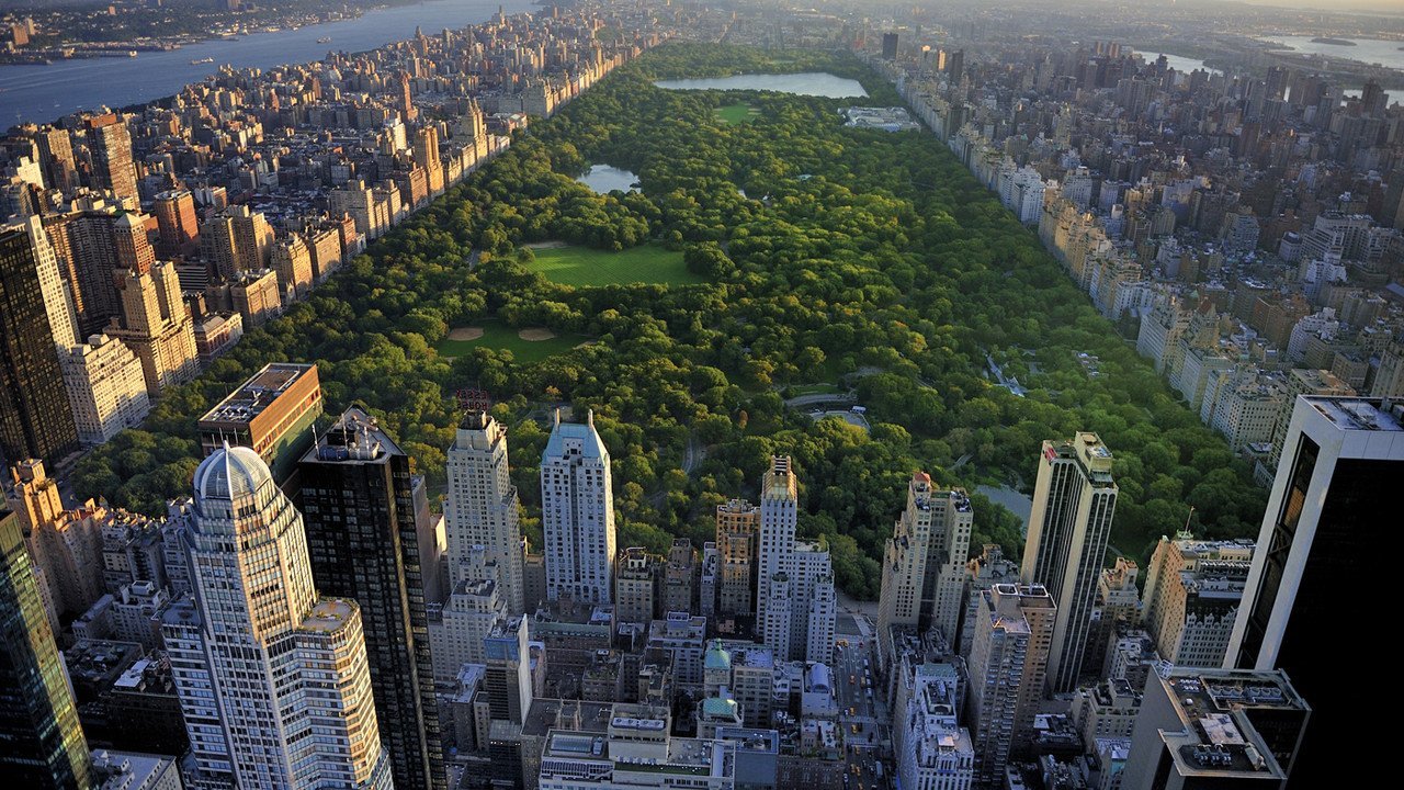 Central Park aus der Vogelperspektive