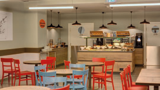 3 Klassenfahrt Mailand MEININGERHotelMilanoLambrate Frühstücksraum