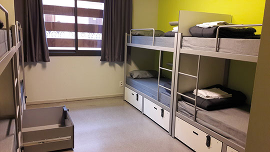 2 Klassenfahrt Barcelona AlbergPereTarrés Zimmer