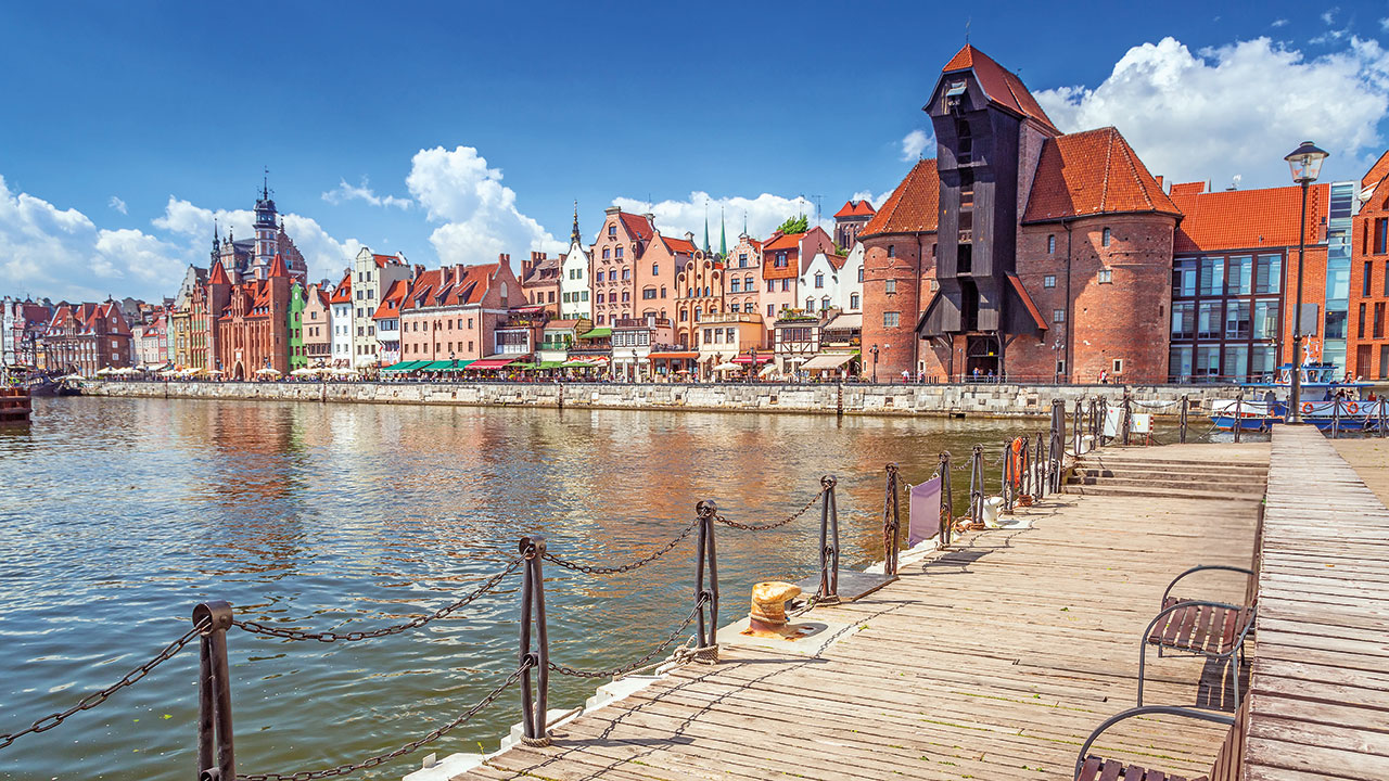 Klassenfahrt Danzig Hafenpromenade von Danzig