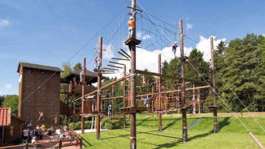 2 Klassenfahrt Emsland_SchlossDankern FerienzentrumSchlossDankern HausTypA Kletterpark