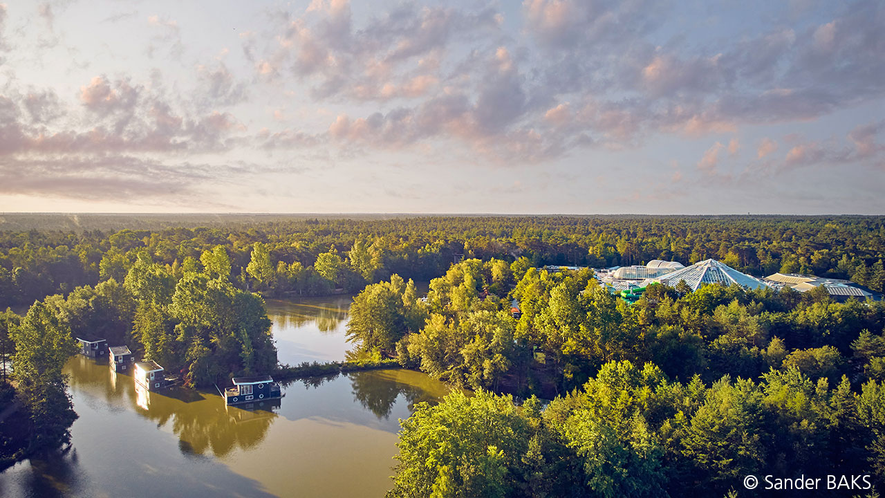 Blick auf den Center Parcs Bispinger Heide von oben