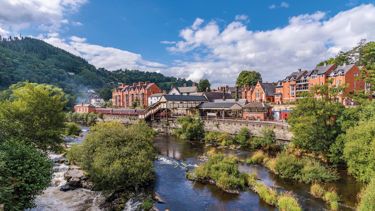 Stadtpanorama über Wales