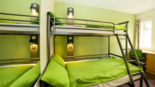 5 Klassenfahrt Chester YHAConwy Dreibettzimmer