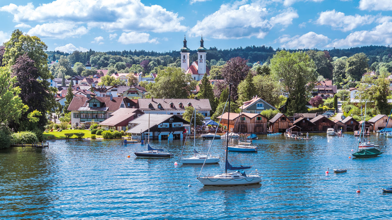Klassenfahrt Starnberger See 3 Segelboote auf dem Starnberger See