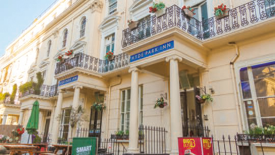 1 Klassenfahrt London SmartHydeParkInnHostel Außenansicht