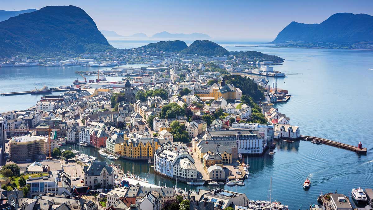 Panorama Blick auf Alesund