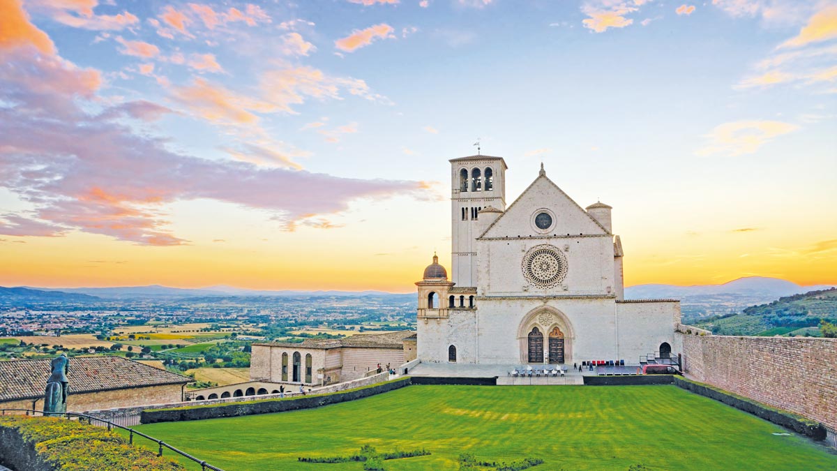 Basilika bei Sonnenuntergang