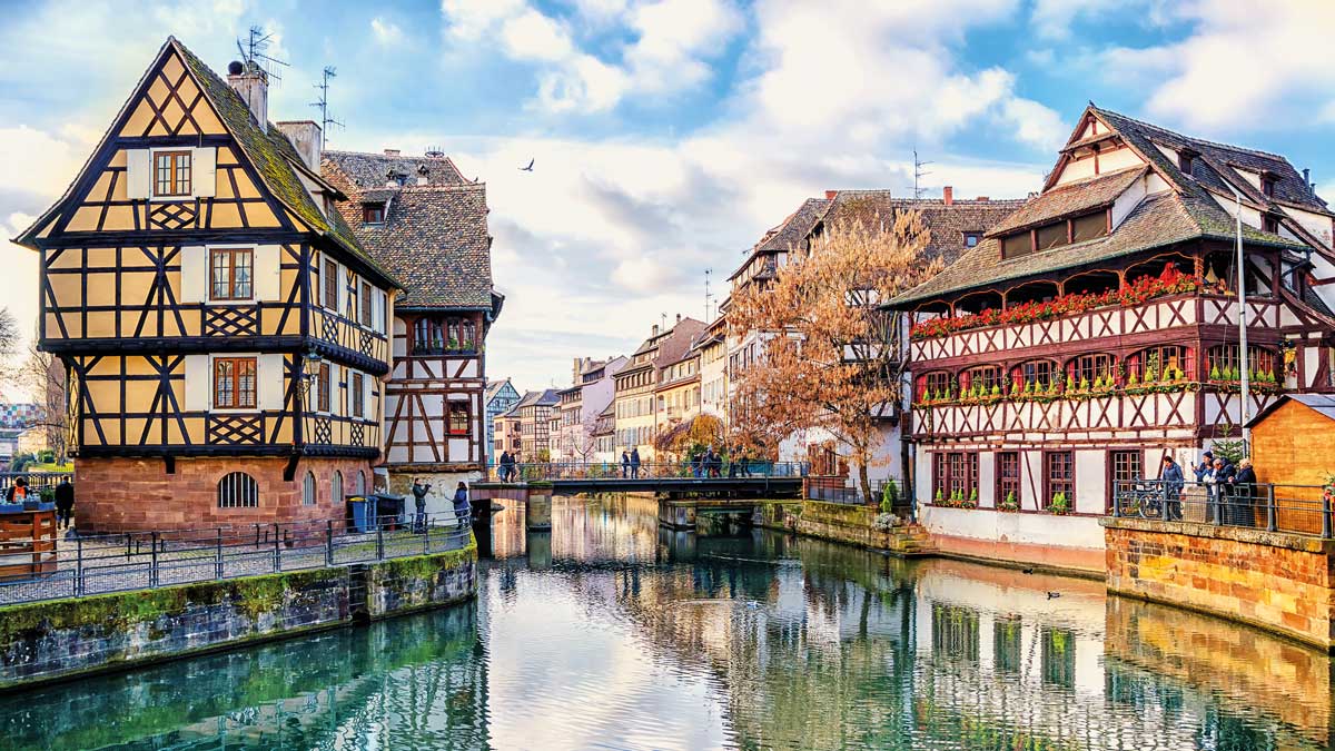 Fachwerkhäuser in Straßburg und Elsass