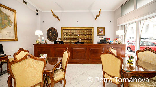 4 Klassenfahrt Prag Hotel Residence Bologna Rezeption