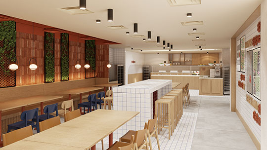 4 Klassenfahrt Barcelona MEININGERHotelBarcelonaFiraGranVia Frühstücksraum