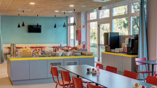 4 Klassenfahrt Mailand MEININGERHotelMilanoGaribaldi Frühstücksraum