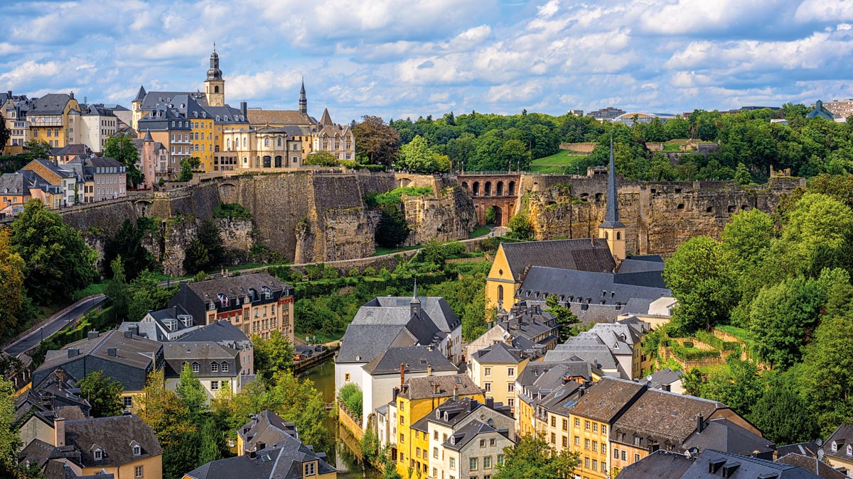 Blick über die Dächer Luxemburgs