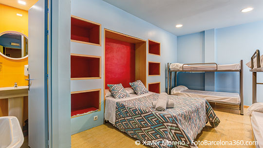 4 Klassenfahrt Barcelona HostelSun&Moon Zimmer