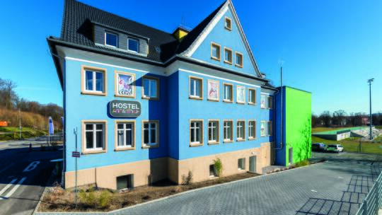 1 Klassenfahrt Bodenseeregion Art&StyleHostelSingen Außenansicht